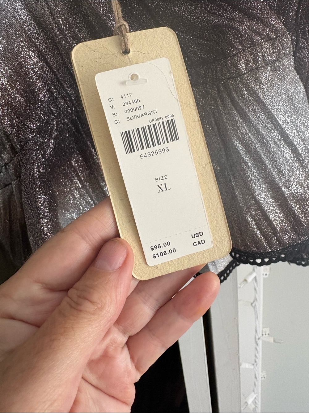 Anthropologie Let Me Be Metallic Peplum Top NWT - Picture 2 of 5